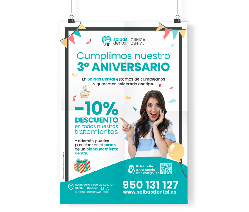 Diseño gráfico en Almería. Indgenio. Solbas Clínica Dental